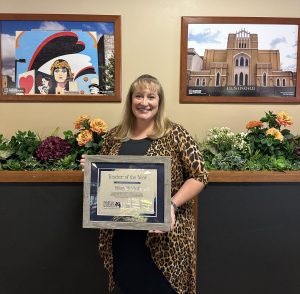 Hillary Mehlhoff - FCS Teacher of the year / Hillary Mehlhoff- Maestra del año de la clase de Ciencias de la Familia y del Consumidor